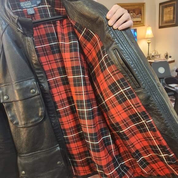 Polo leather Jacket Size XL. Like new, very nice - Picture 3 of 7